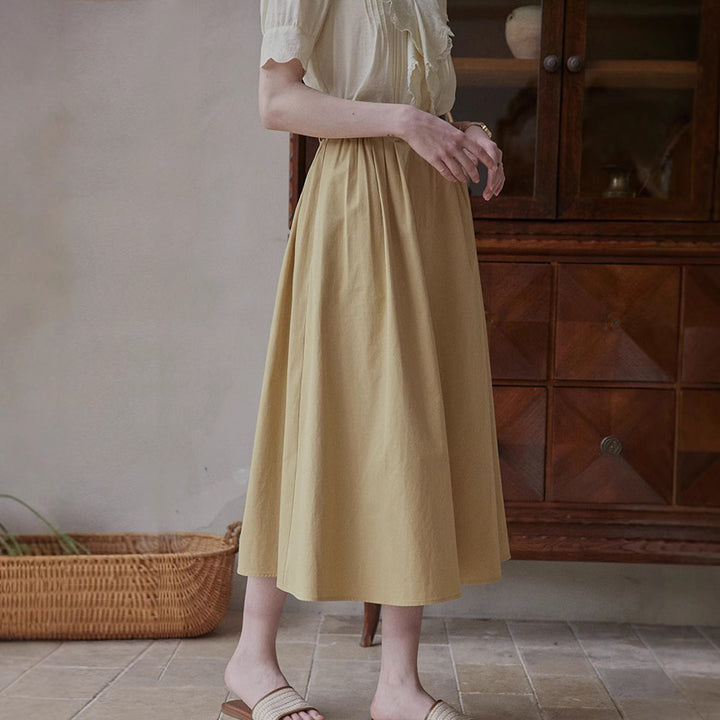 Women Long, airy skirt with high waistband Mune Fashion