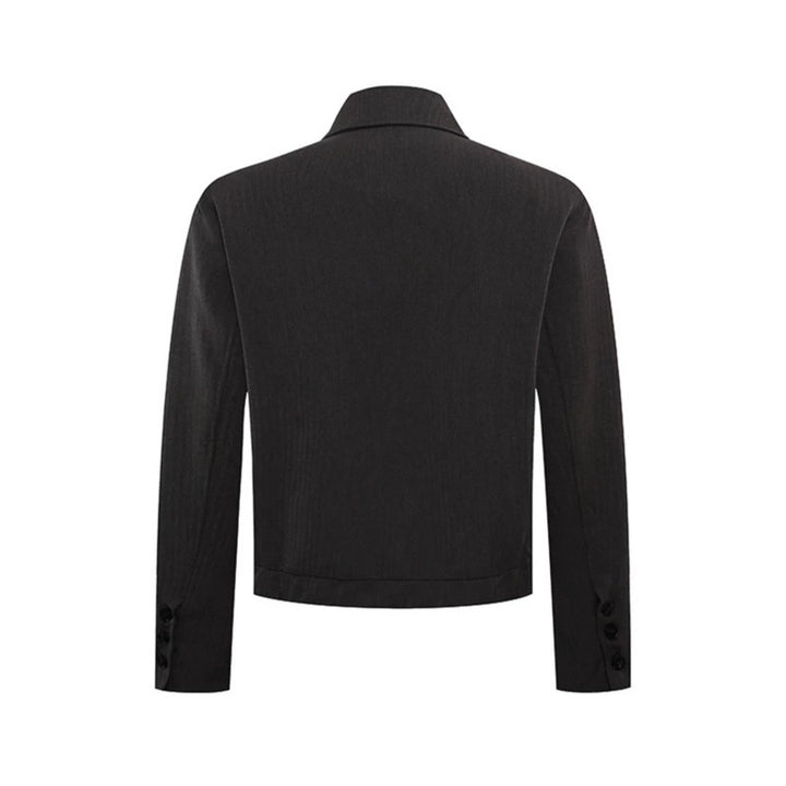 Men's short asymmetric twill blouson with concealed button placket Mune Fashion