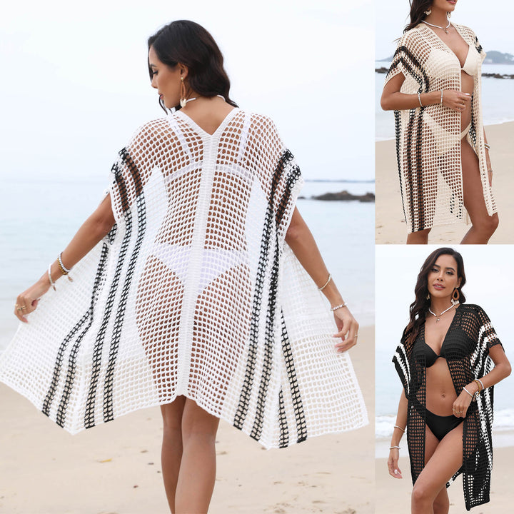 Women airy mesh beach cover-up Mune Fashion
