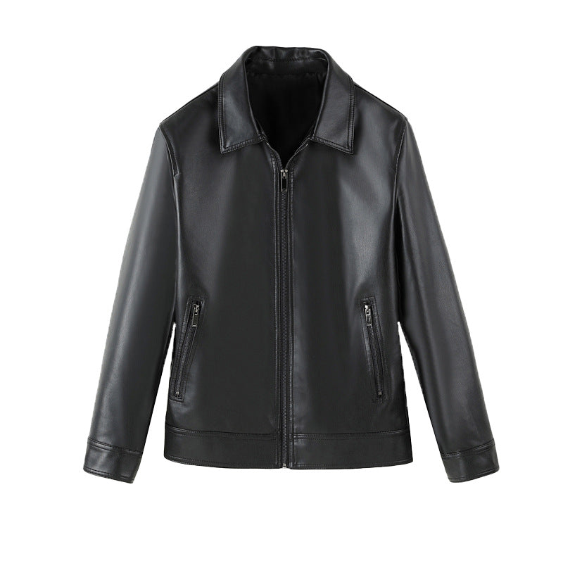 Men's Classic Leather Jacket Mune Fashion