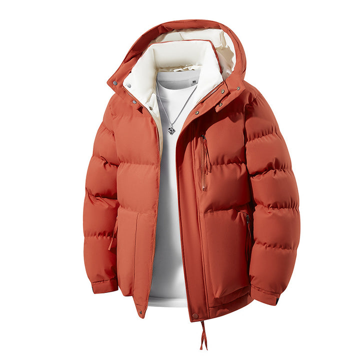 Men's Warm Down Look Quilted Jacket with Hood, Thermal Lining & Drawstring Mune Fashion