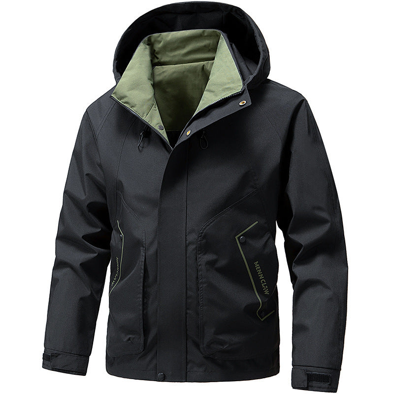 Men's technical hooded softshell jacket with adjustable hood and utility pockets Mune Fashion