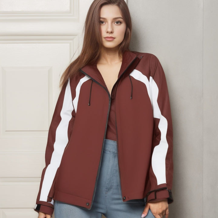 Women's Urban Hooded Anorak with Contrasting Panels, Mesh Lining & Adjustable Hem Mune Fashion