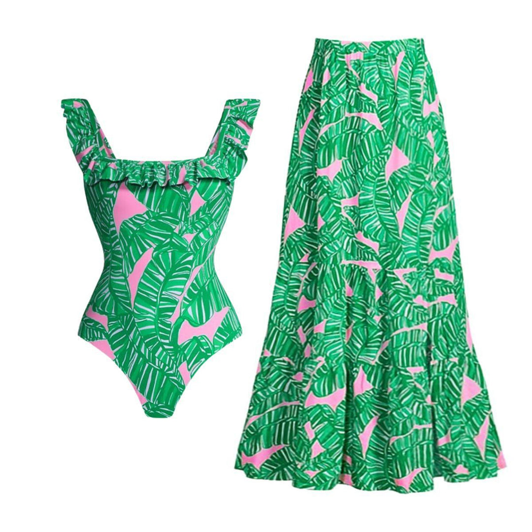 Women's Swimsuit and Maxi Skirt Set Mune Fashion