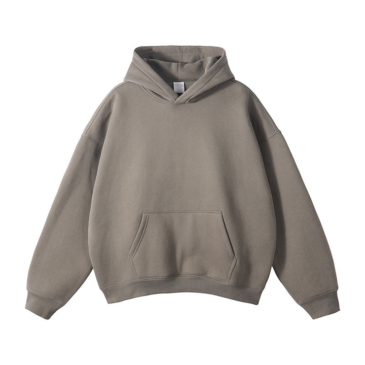 Unisex Simple Oversized Hoodie with Soft Fleece Inner Side and Deep Raglan Seam Mune Fashion