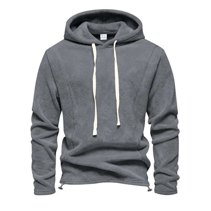 Men's fleece hoodie with hood and adjustable hem Mune Fashion