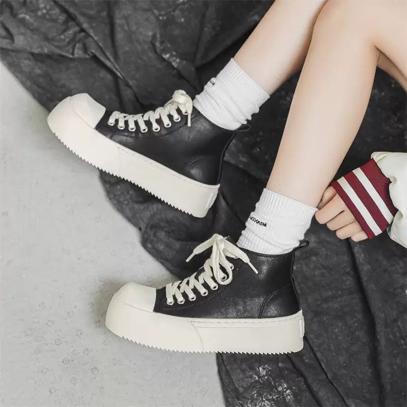 Women High Platform Sneakers with Robust Profile and Sporty Design Mune Fashion