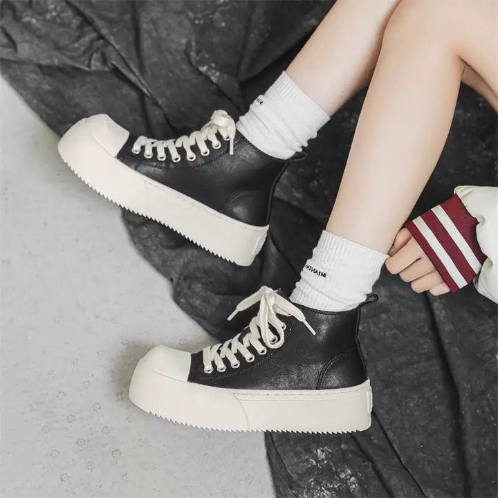 Women High Platform Sneakers with Robust Profile and Sporty Design Mune Fashion