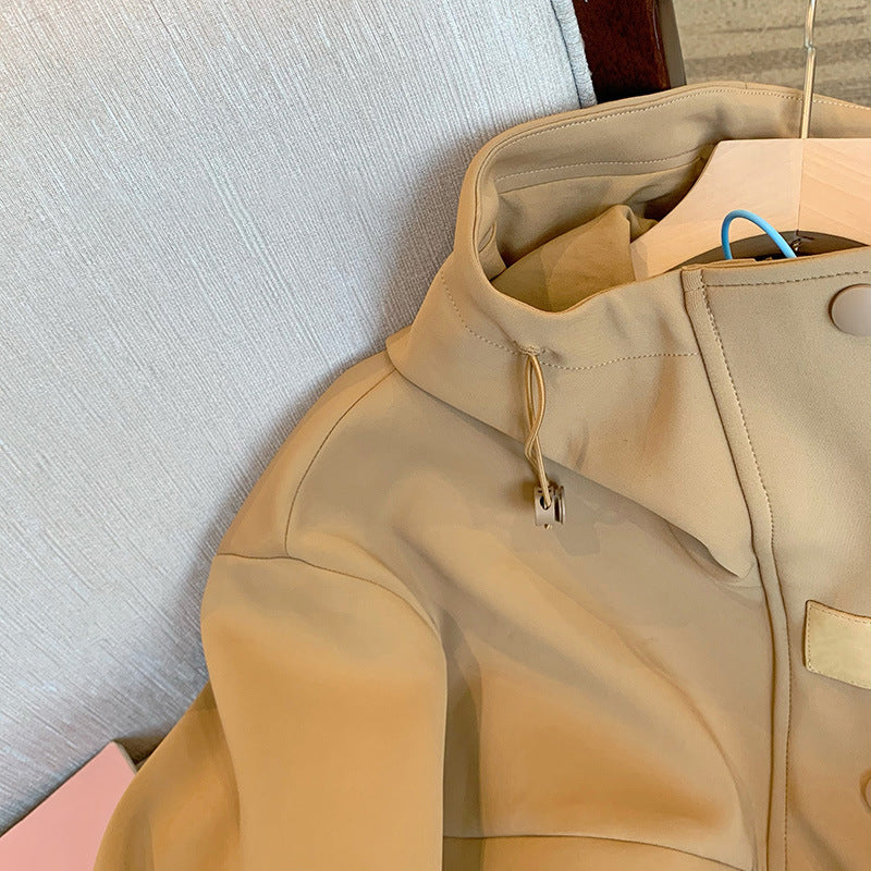 Women's Modern Transitional Jacket with High Collar Mune Fashion