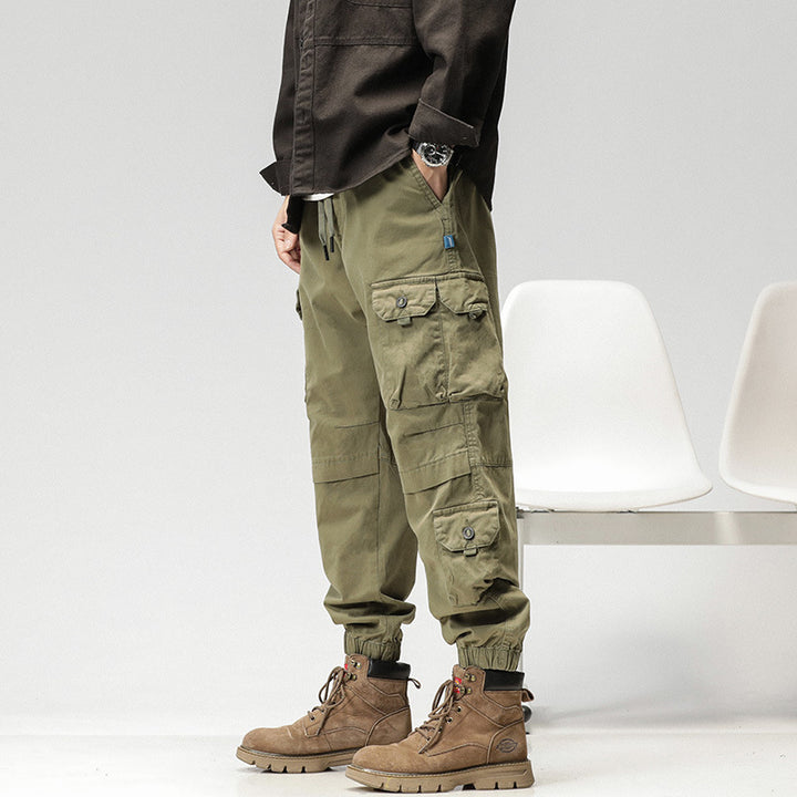 Herren Cargo-Joggerhose mit ergonomischen Kniepaneelen, Tunnelzugbund und elastischen Bündchen Mune Fashion