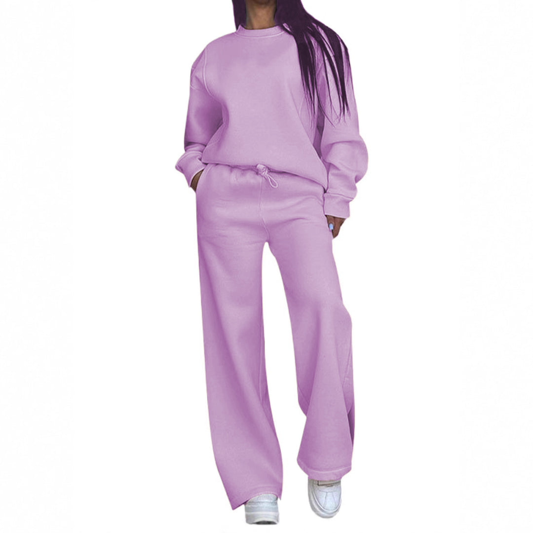 Women's casual oversized sweatshirt and wide jogging pants set Mune Fashion