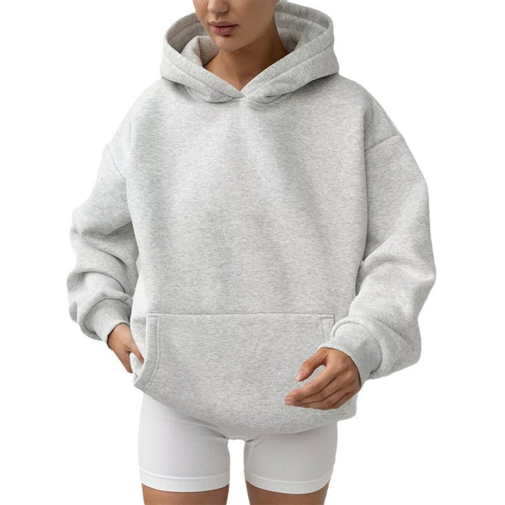 Women's oversized hoodie with kangaroo pocket and dropped-shoulder cut Mune Fashion