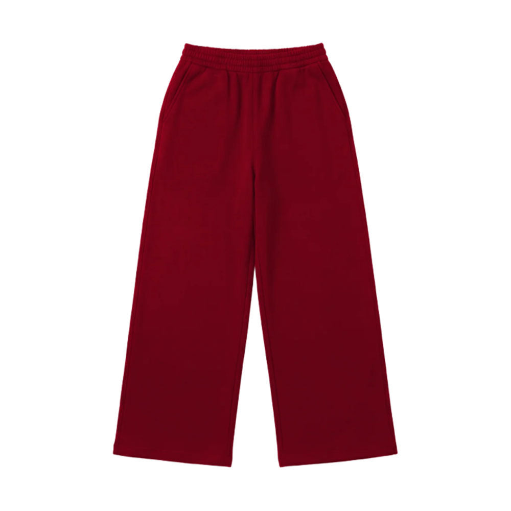 Women's Wide-Leg Relaxed Pants with High Comfort Waistband, Side Pockets and Soft Fleece Lining Mune Fashion
