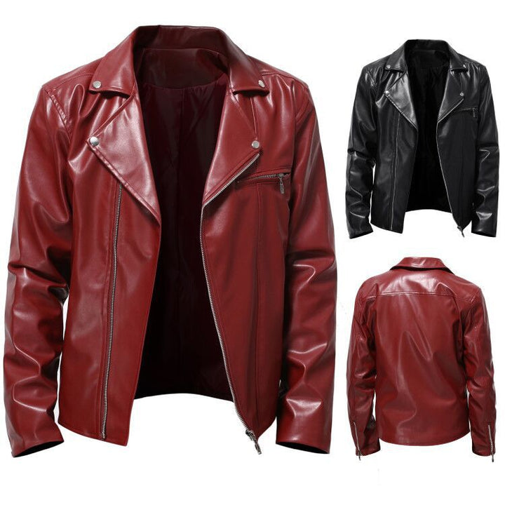 Men's Biker Jacket Made Of High-Quality Synthetic Leather Mune