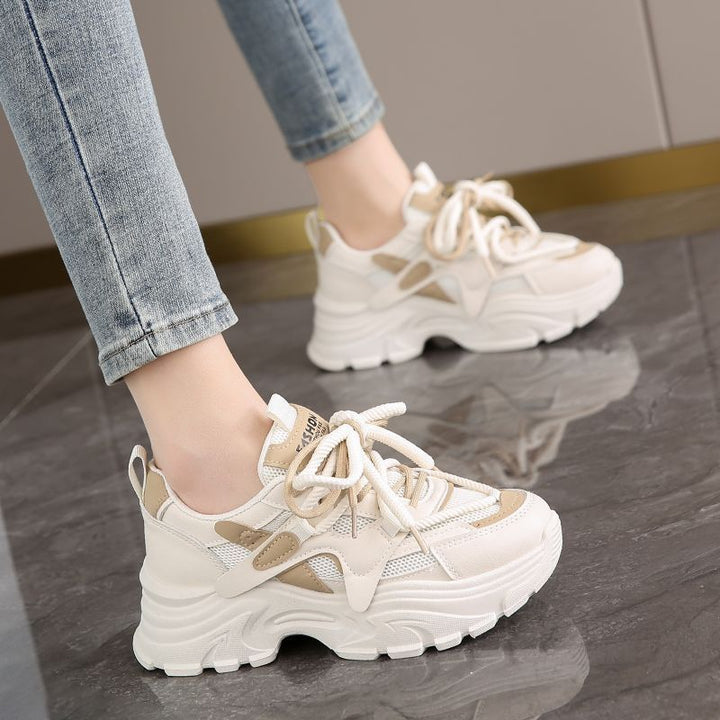 Women Sporty Chunky Sneakers with Breathable Mesh Upper and Cushioning Comfort Mune Fashion