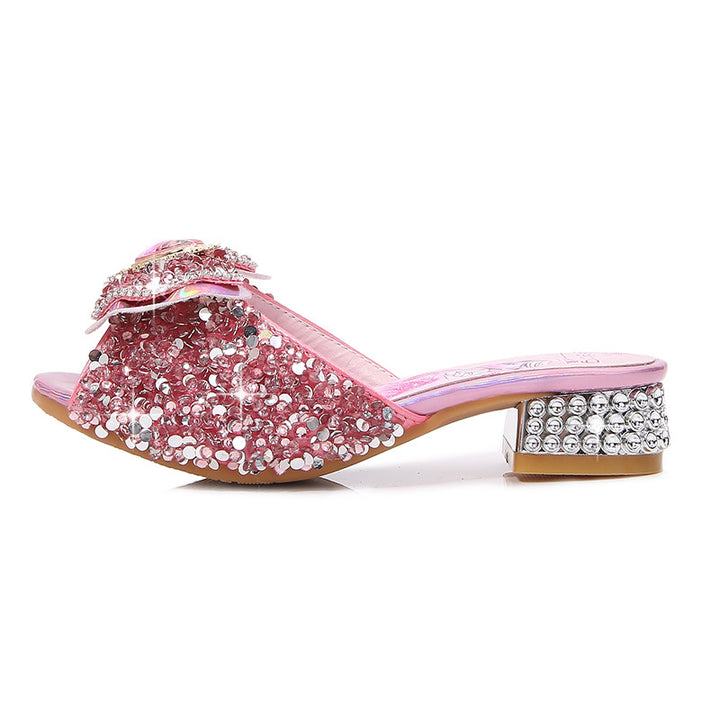 Ladies Glittering Slippers Mune Fashion