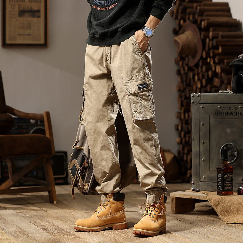 Herren Cargo-Jogginghose im Utility‑Stil mit Elastikbund, Tunnelzug und Mehrfach‑Cargotaschen Mune Fashion