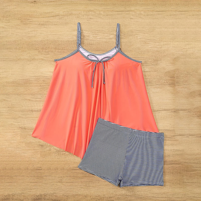 Women's Sporty Tankini Set with Playful Design Mune Fashion