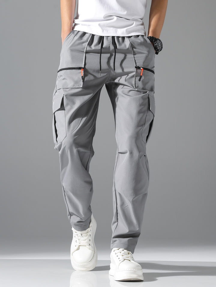 Men's Comfortable Cargo Pants with Elastic Waistband Mune Fashion