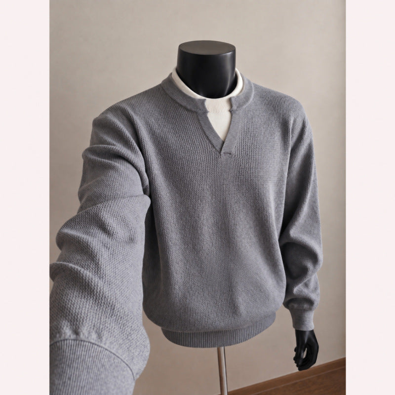 Men's High-Quality Knit Sweater Mune Fashion