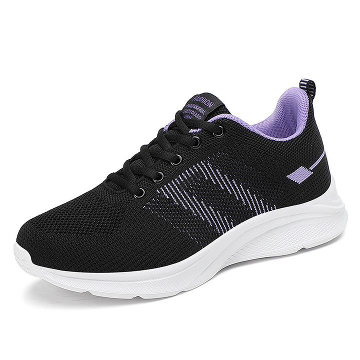 Women's lightweight knitted fitness sneakers with seamless upper material, adaptive EVA cushioning, and ergonomic heel padding Mune Fashion