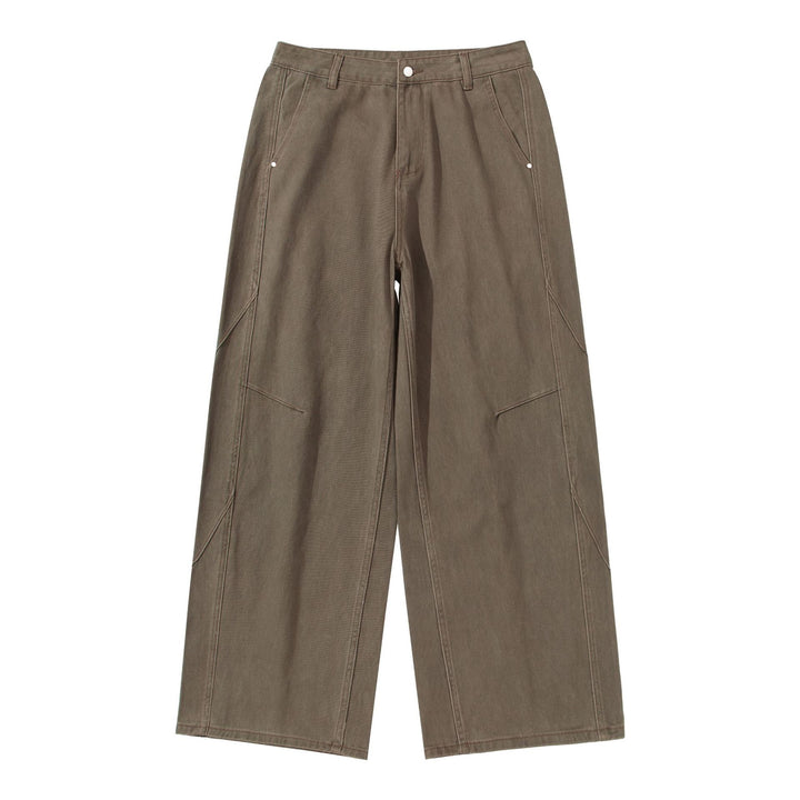 Women's High-Waisted Utility Culotte Pants with Wide Legs and Patch Pockets Mune Fashion