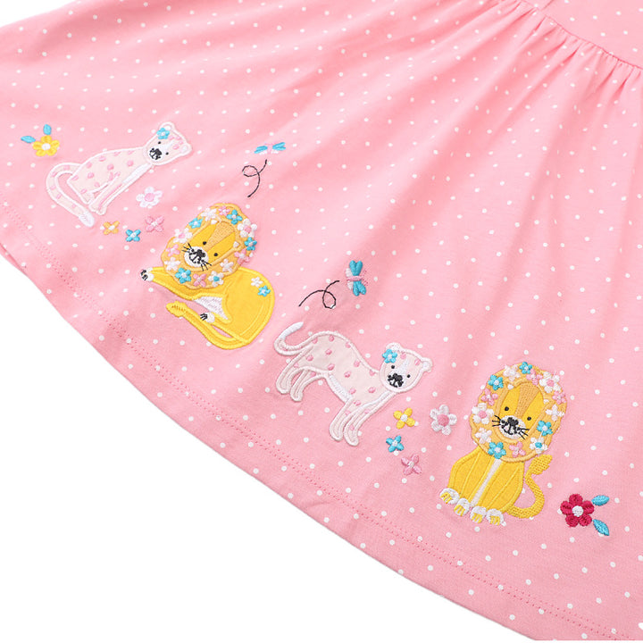 Girl's summer dress with cute animal appliqués Mune Fashion