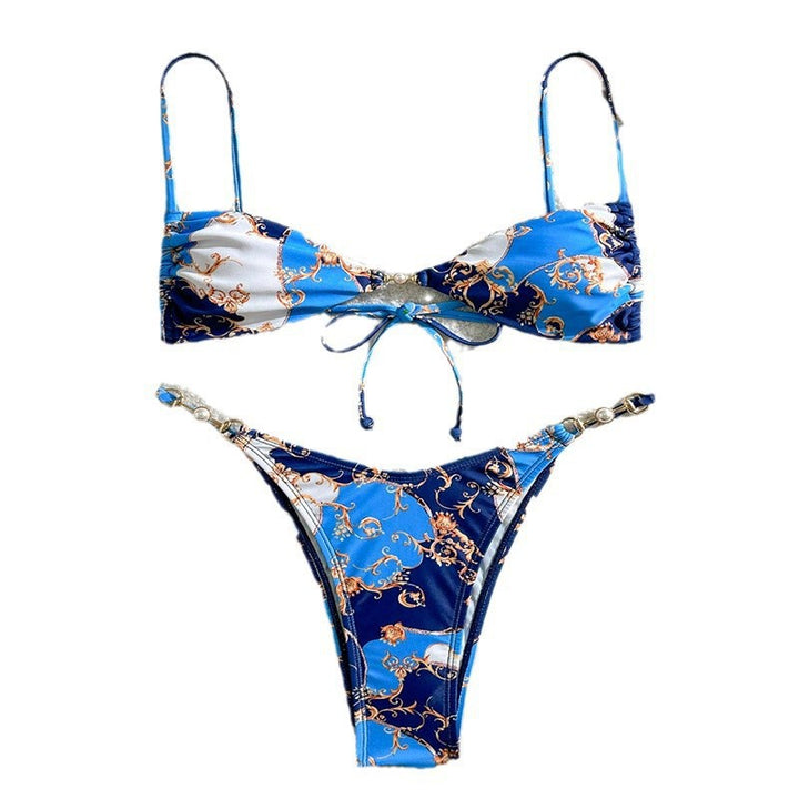 Women's Triangle Bikini with Elegant Decorative Design Mune Fashion