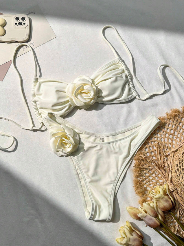 Ladies Elegant Bikini with Floral Decor Mune Fashion