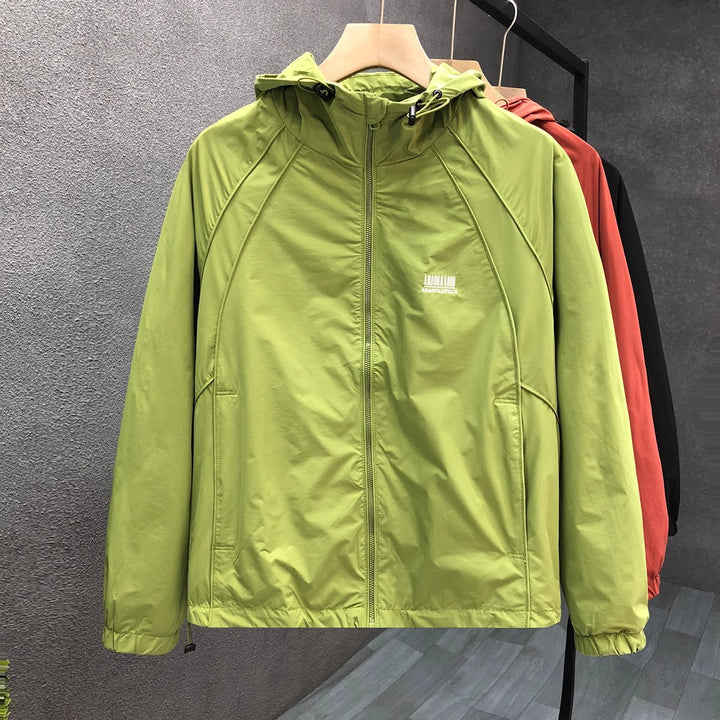 Men's Lightweight Windbreaker with Adjustable Hood Mune Fashion
