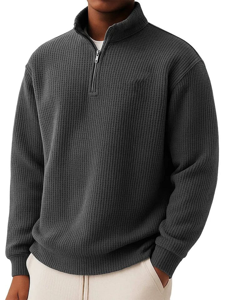 Men's High-Quality Pullover with Zipper Mune Fashion