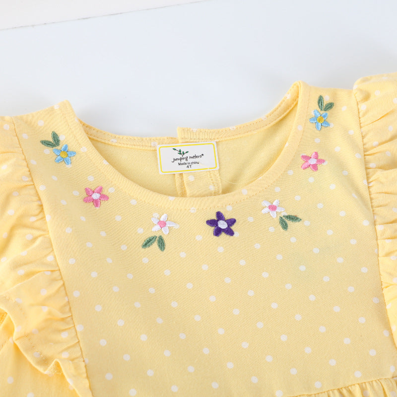 Girl's summer dress with playful bunny and flower embroidery Mune Fashion