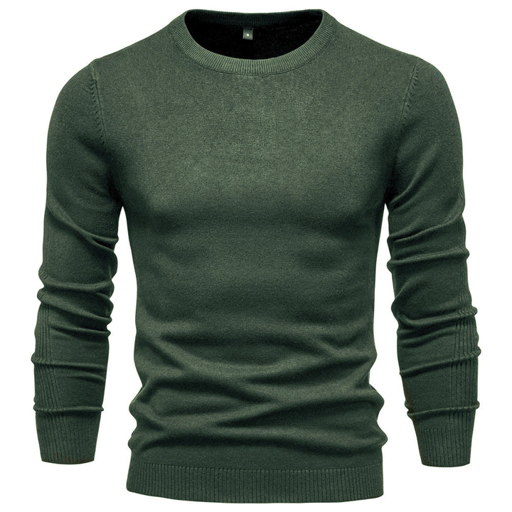 Men's nano minimalist round neck fine knit with flat shoulder seam and ribbed cuffs Mune Fashion