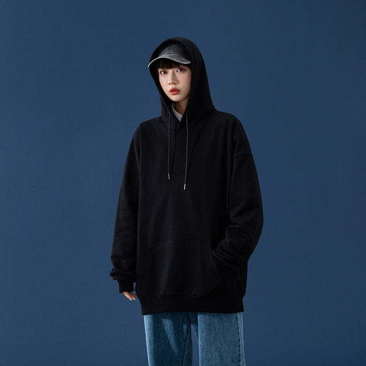 Women's Oversized Hoodie with Kangaroo Pocket, Dropped Shoulders and Adjustable Drawstring Mune Fashion