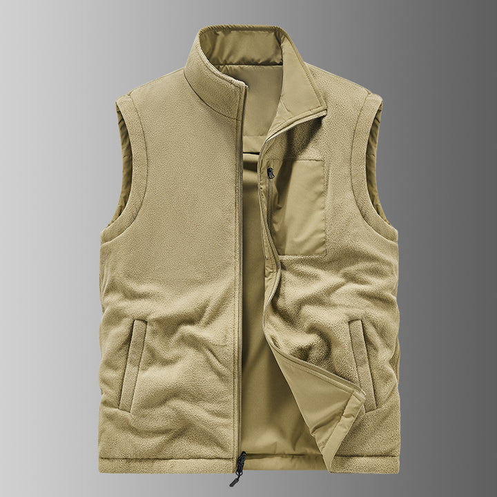 Men's padded softshell vest with fleece lining, windproof membrane, and secure zip pockets Mune Fashion