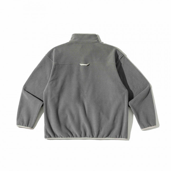 Unisex Oversized Fleece Pullover with Half Zip, Stand-Up Collar and Side Pockets Mune Fashion
