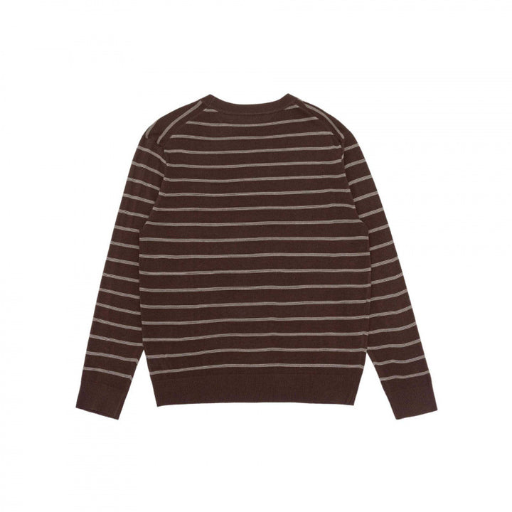 Unisex Light Fine Knit Sweater with Round Neck, Fine Stripes and Ribbed Hem Mune Fashion