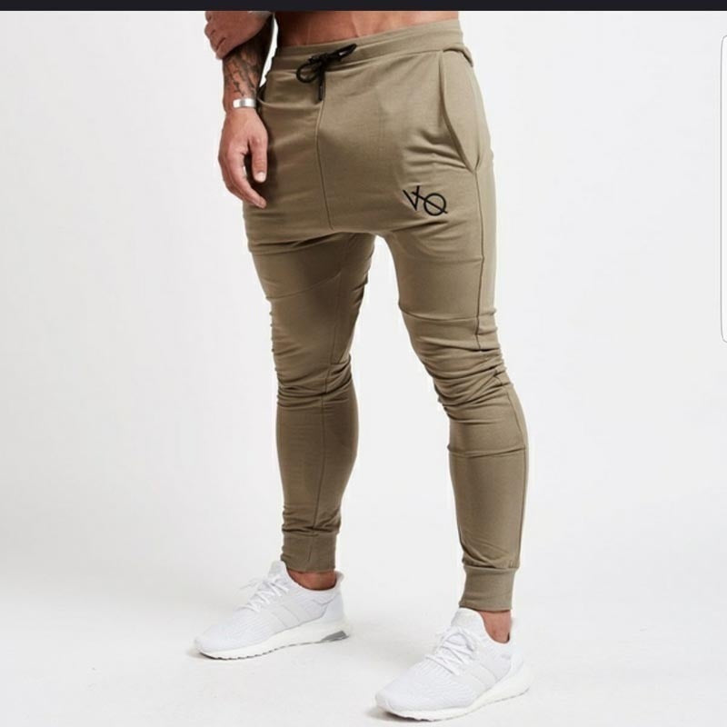 Men's narrow cut jogging pants with elastic waistband and drawstring Mune Fashion