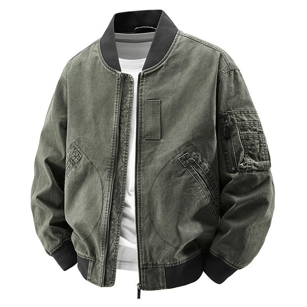 Men's Fashionable Bomber Jacket with Side Pockets Mune Fashion