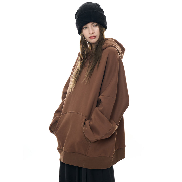 Women's Oversize Hoodie made of heavy cotton fleece with kangaroo pocket Mune Fashion