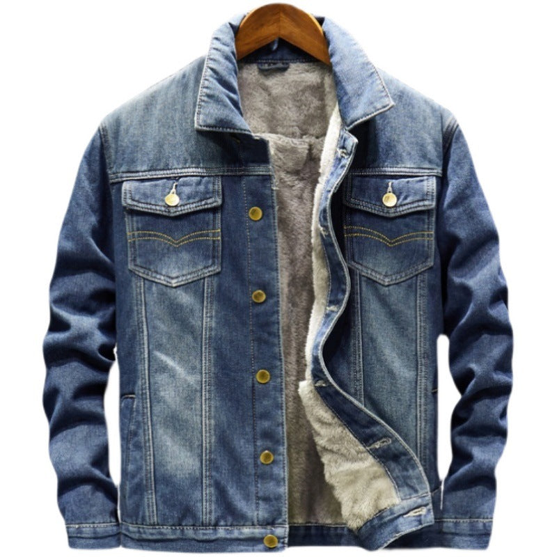 Men's Denim Jacket with Fleece Lining Mune Fashion