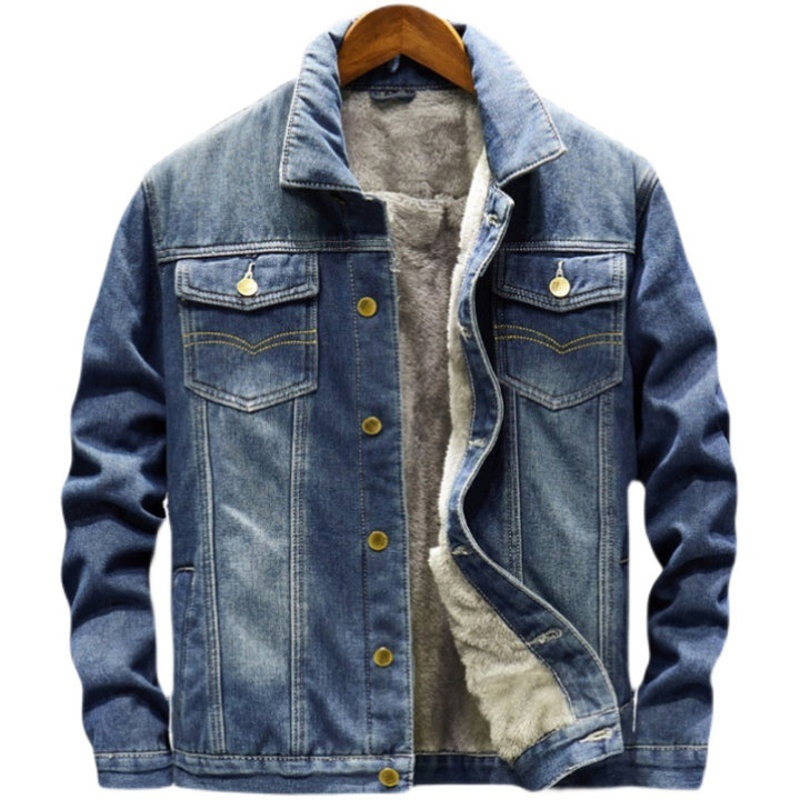 Men's Denim Jacket with Fleece Lining Mune Fashion