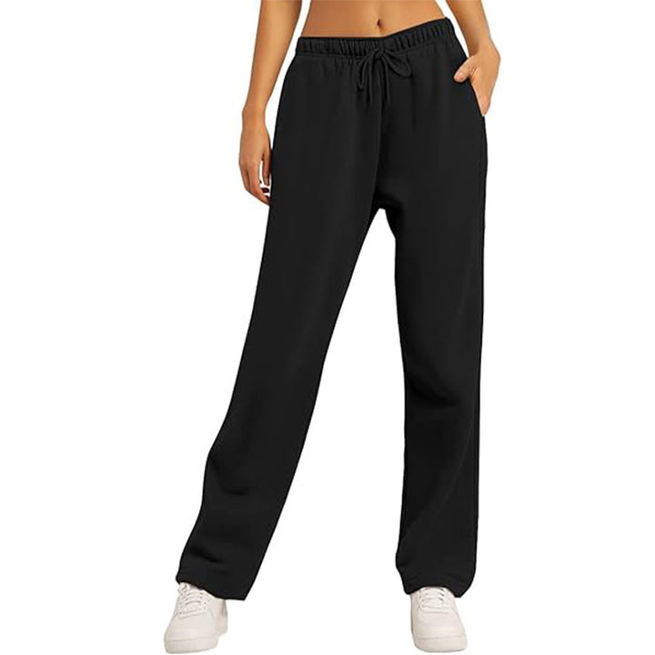 Ladies high-quality relaxed pants with a high waist, straight leg, and integrated side pockets Mune Fashion