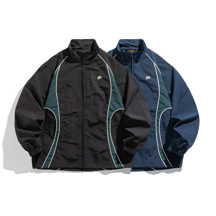 Unisex Lightweight Boxy Track Jacket with Contrast Piping Mune Fashion