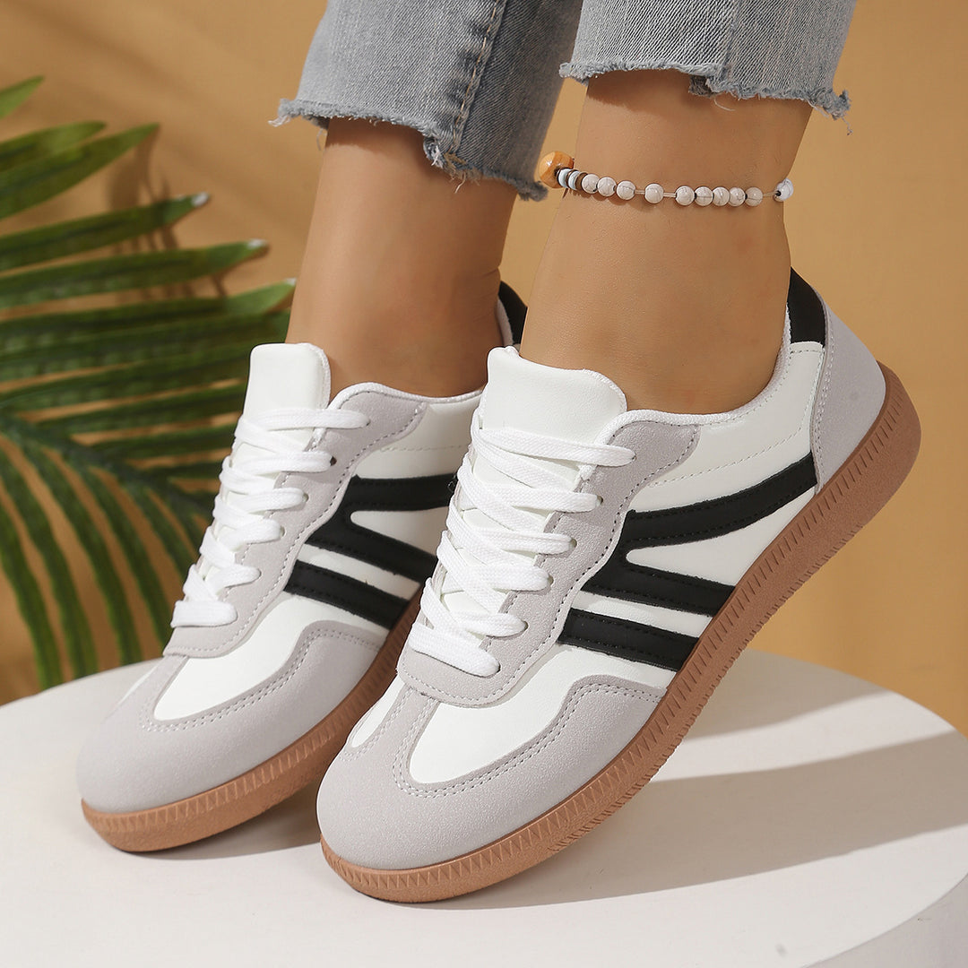 Damen Retro-Sneaker mit Gumsohle und gepolsterter Innensohle Mune Fashion