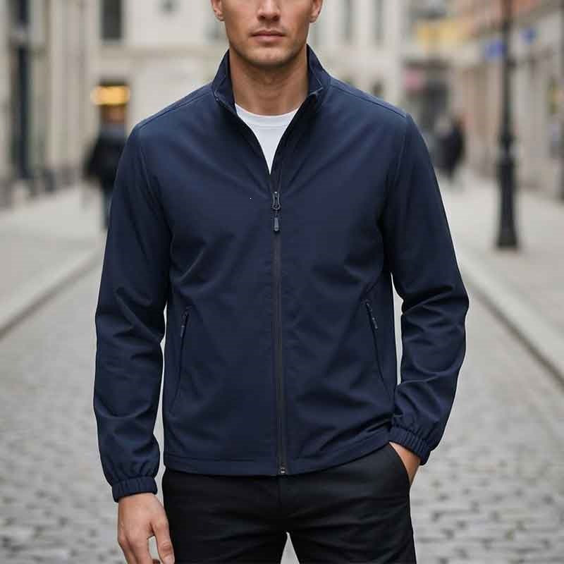 Men's Breathable Transitional Jacket with Practical Stand-Up Collar Mune Fashion