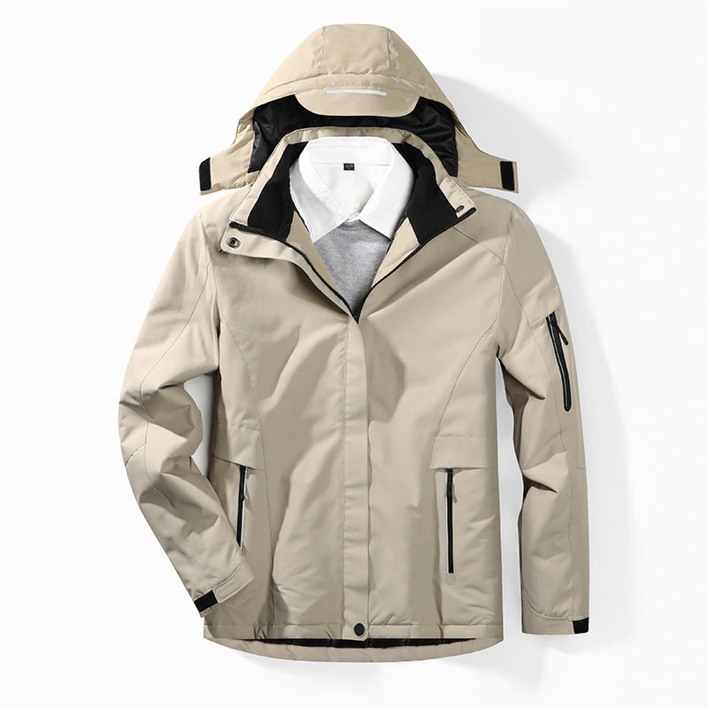 Men's Camouflage Softshell Jacket with Removable Hood and Breathable Lining Mune Fashion