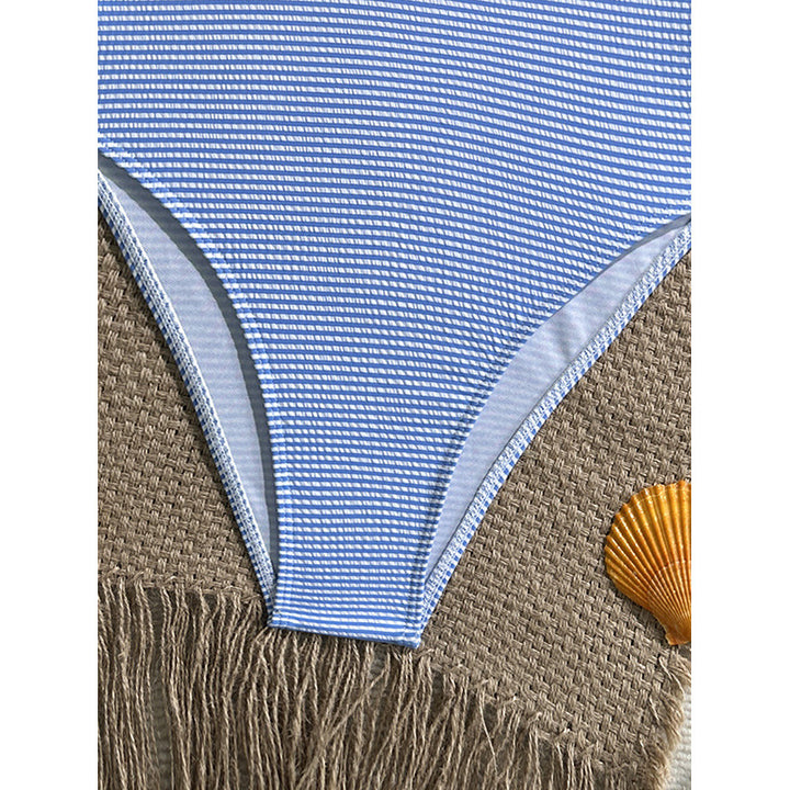 Women One-Piece Swimsuit with Ruching and Deep V-Neck Mune Fashion