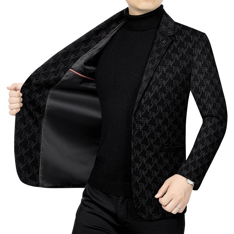 Men's Modern Single-Breasted City Blazer with Patch Pockets and Light Half Lining Mune Fashion