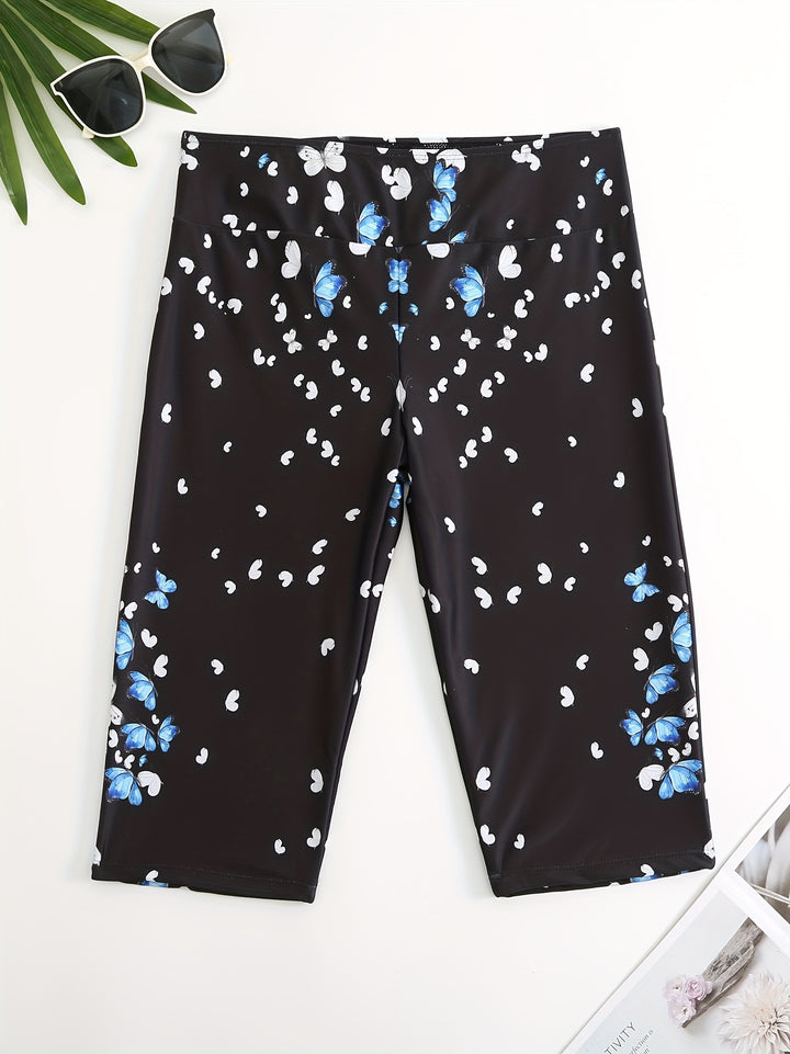 Women's Sporty Swim Shorts with Floral Design Mune Fashion